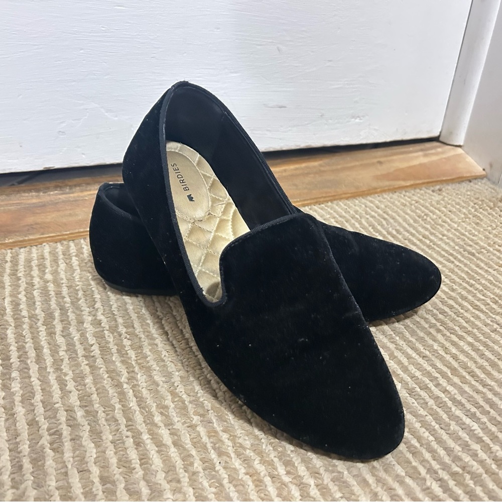 Birdies Starling Loafers- Black Velvet 8.5